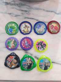 10 Tazos, Megabots, Pokemon, Oliver e Benji