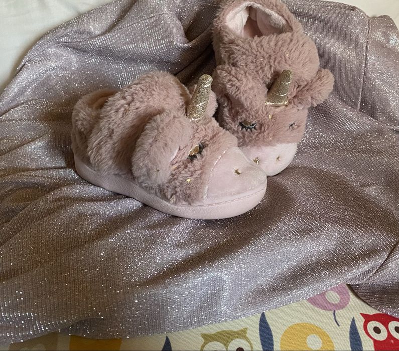 Тапочки єдинороги 24 розмір. Капці. Тапки для дівчинки. 14.5 см.