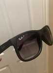 Rayban justin polarizados preto originais óculos sol