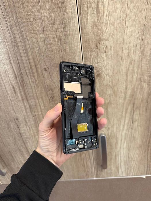 Дисплей Samsung S21 Ultra с рамкой, отпечатком пальца, black