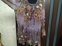 Шикарная летняя блуза туника шифон  58-60 р-р Германия большой размер