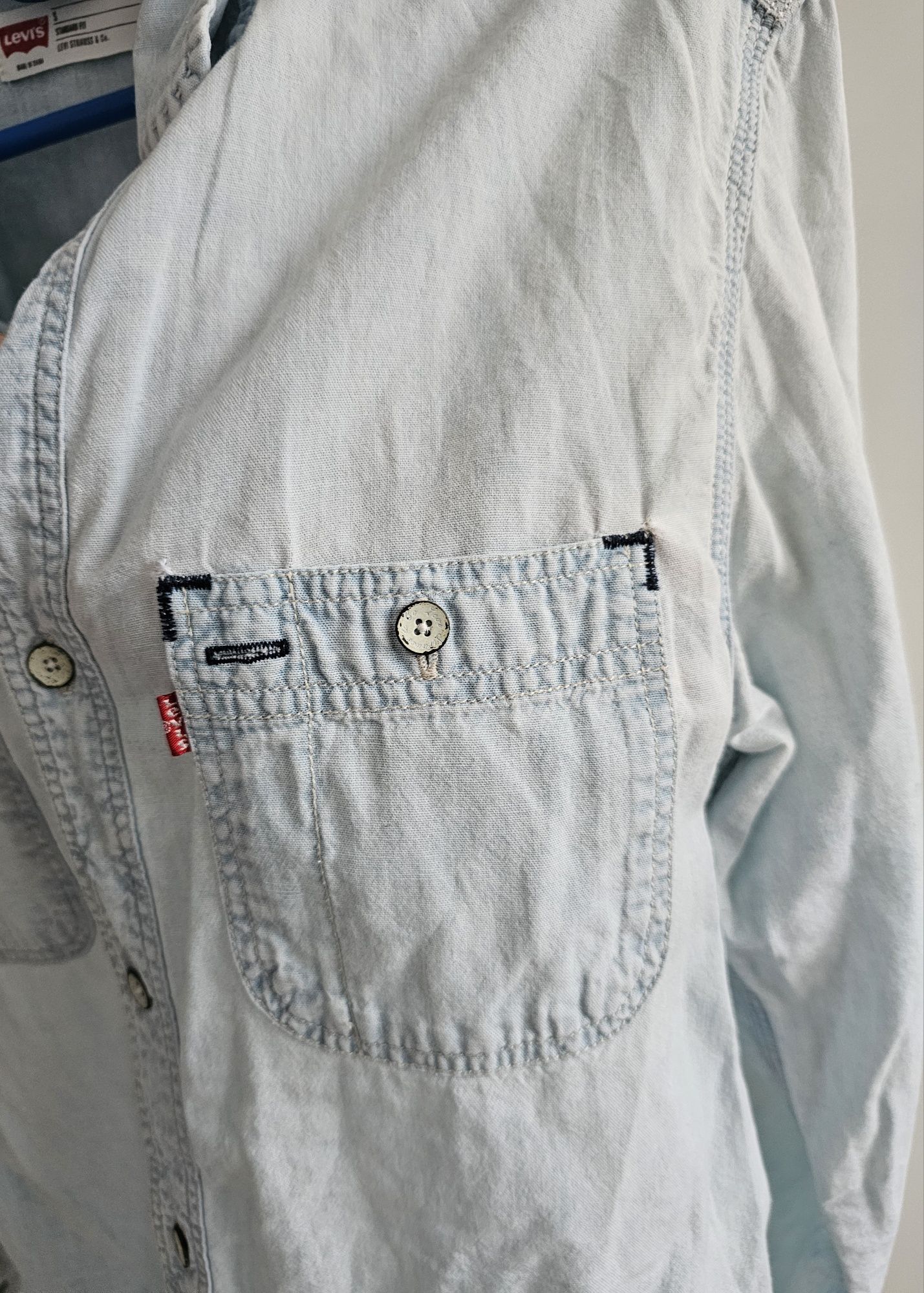 Levi's koszula jeansowa S niebieska babyblue standard levis