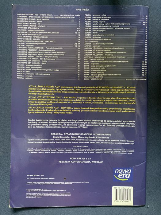 Atlas Przyroda – Świat wokół nas, Szkoła Podstawowa, Nowa Era