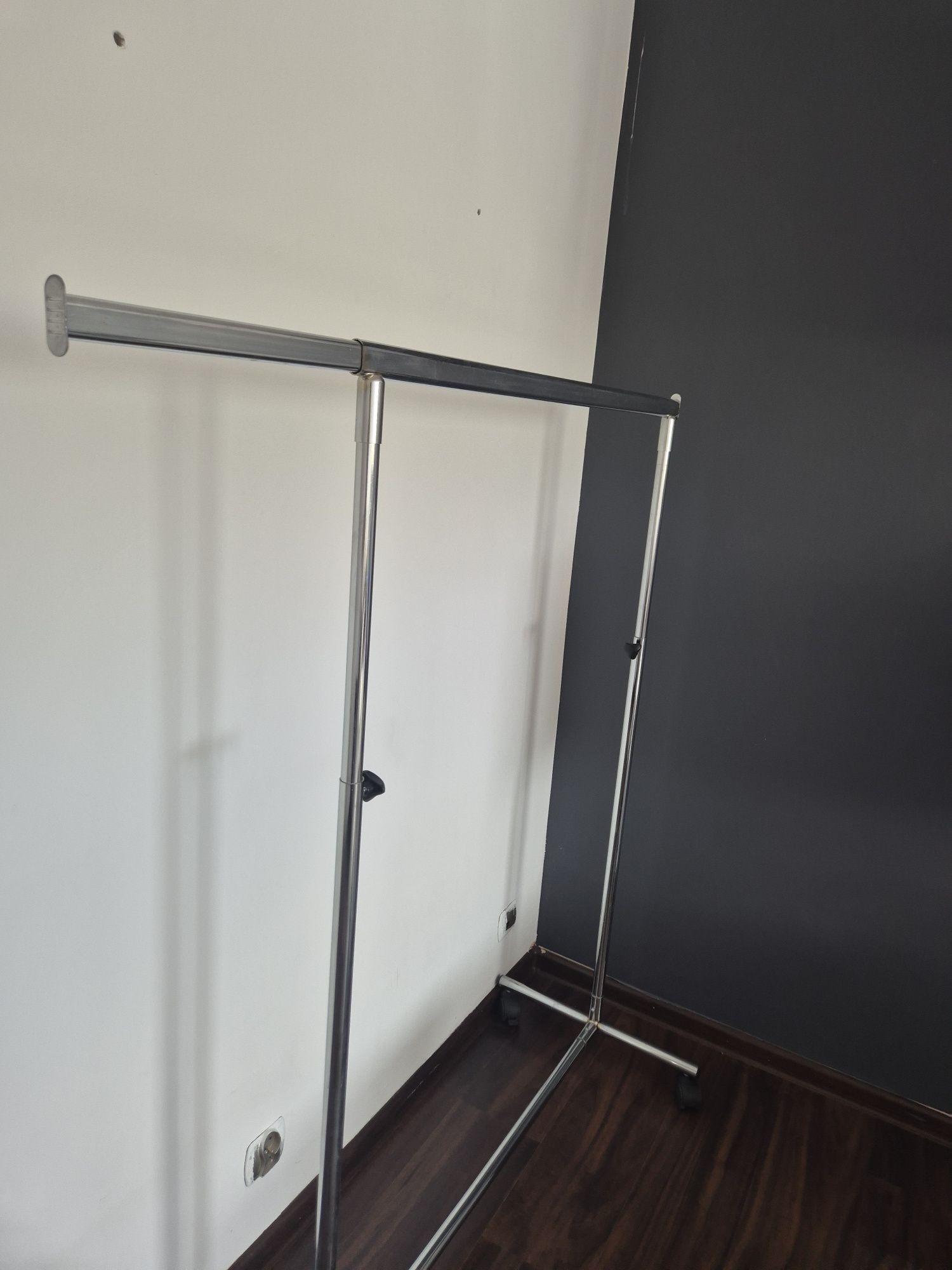 Stojak Na Ubrania 100 cm x 1,5 m Garderoba Chrom