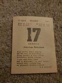 Kartka z kalendarza 17.01.1981