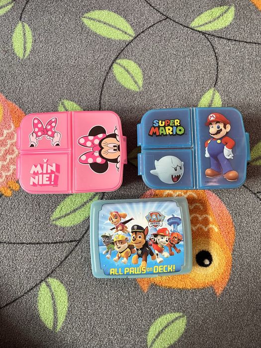 3x Śniadaniówka : Minnie, Mario, Psi Patrol