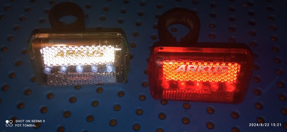Lampki rowerowe przód i tył Arkus z bateriami