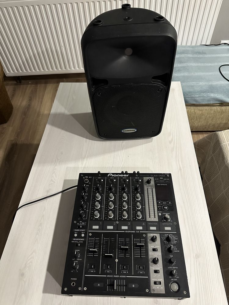 Pioneer DJM-700 MIXER + kolumna aktywna