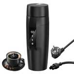 Mini czajnik termos kubek elektryczny 300W 350ml LED Rauwseul czarny