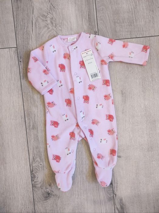 NOWY polarowy pajacyk niemowlęcy / F&F różowy