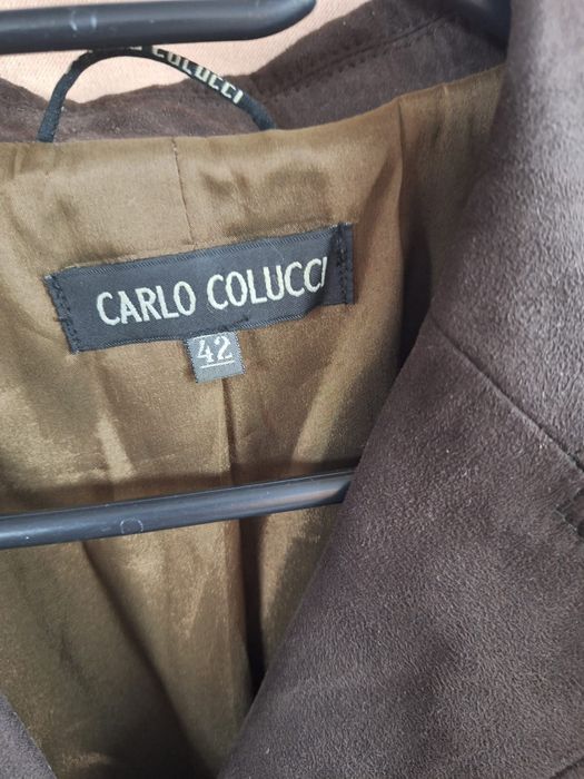 Marynarka żakiet Vintage Carlo Colucci xl 42 brązowa western