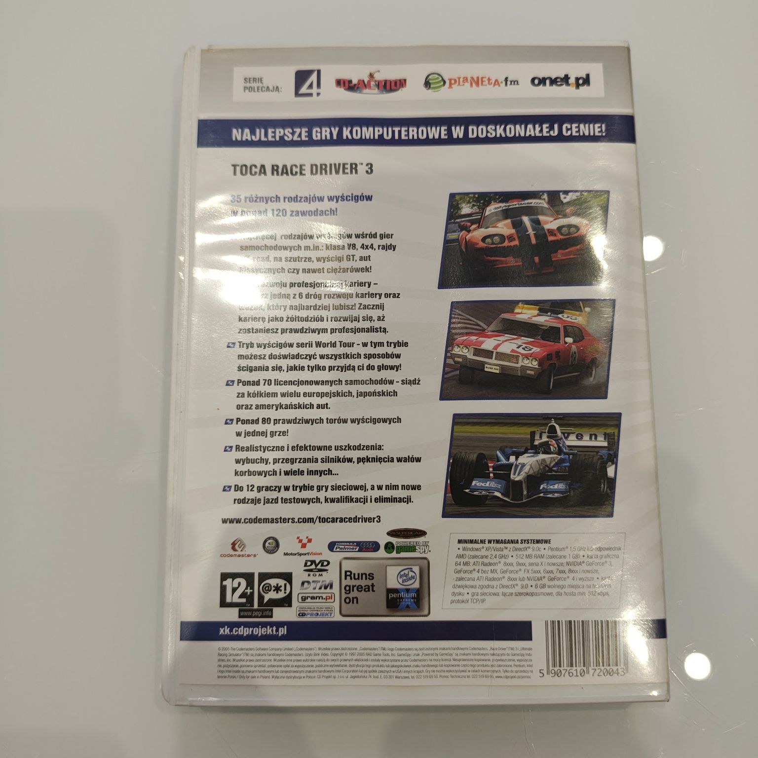 PC CD-ROM Toca Race Driver 3