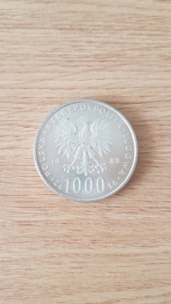 Moneta 1000 zl srebro Jan Paweł II.  1982.