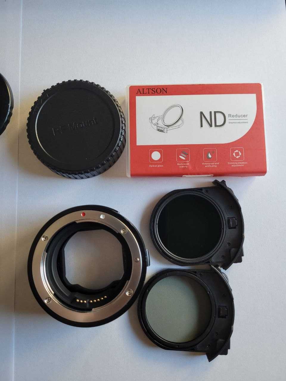 Adaptador Altson EF para RF Canon com Filtro drop-in ND Variável e CPL