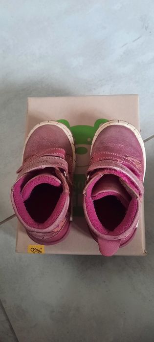 Buciki półbuty malinowe Lasocki r. 22 zapinane na rzep