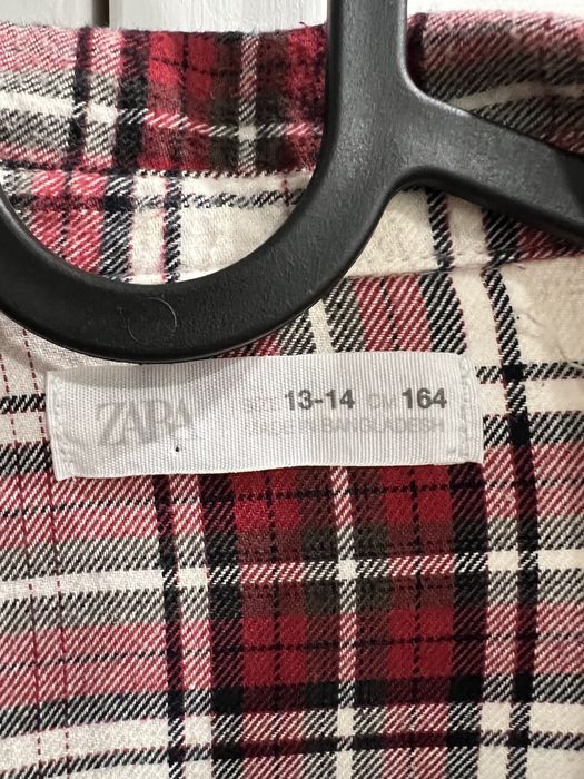 Koszula dziewczęca Zara r.164 krata guziki kieszonka kołnierz