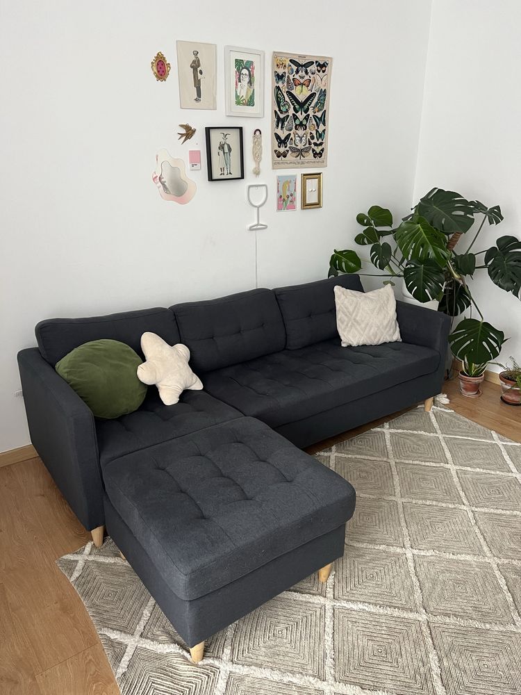 Sofá 3 Lugares Chaise Long