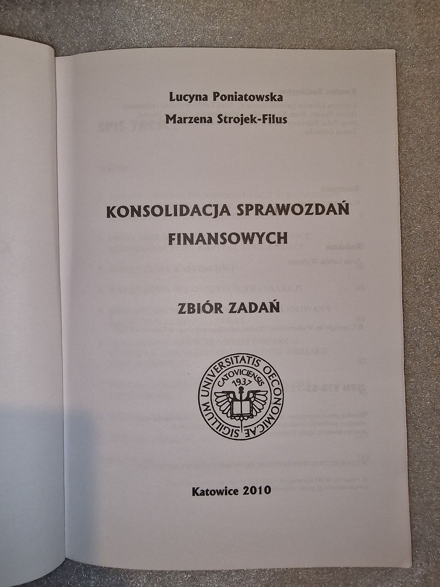 Konsolidacja sprawozdań finansowych zbiór zadań L. Poniatowska M. Stro