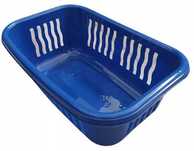 Nowy Koszyk Plastikowy Niebieski ORGANIZER Pojemnik AŻUROWY XL 30L