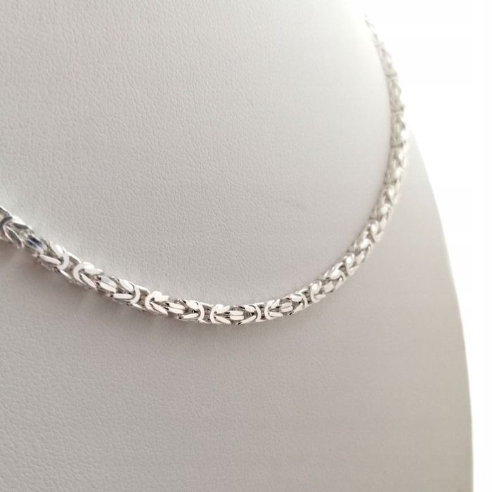 Srebrny Łańcuszek Damski Splot Królewski 45cm Srebro 925 + Gratisy + G