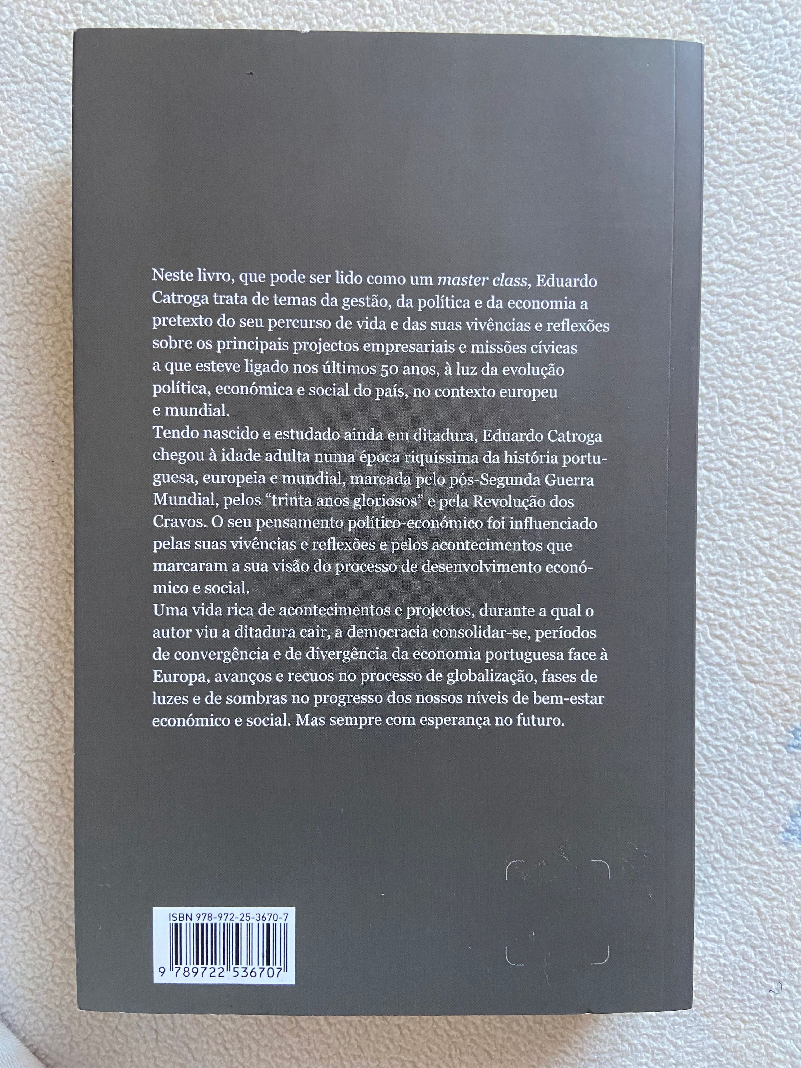 Gestão, Política e economia - Livro de Eduardo Catroga