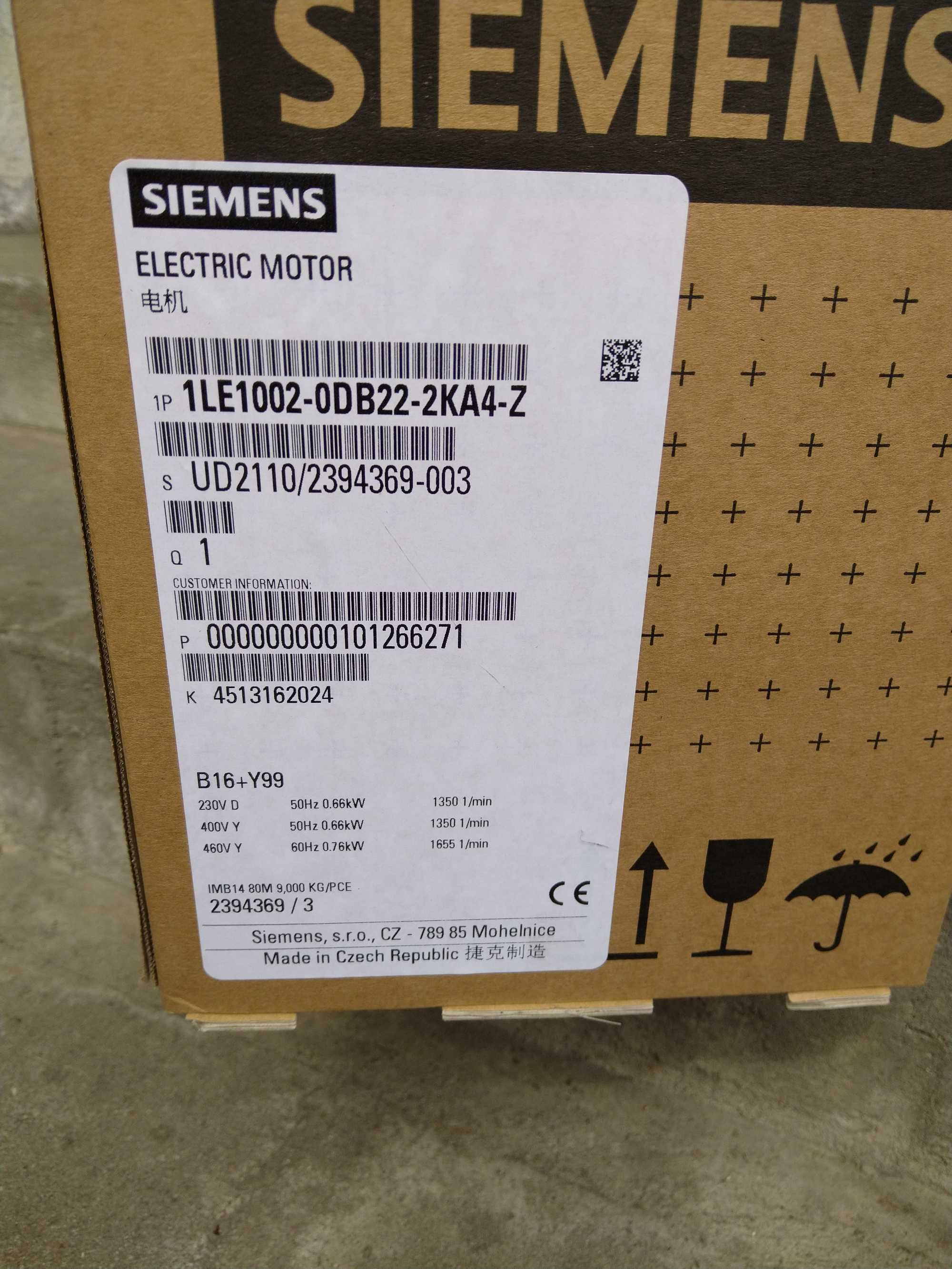 Silnik Siemens 0,66kW 400V 0,55KW