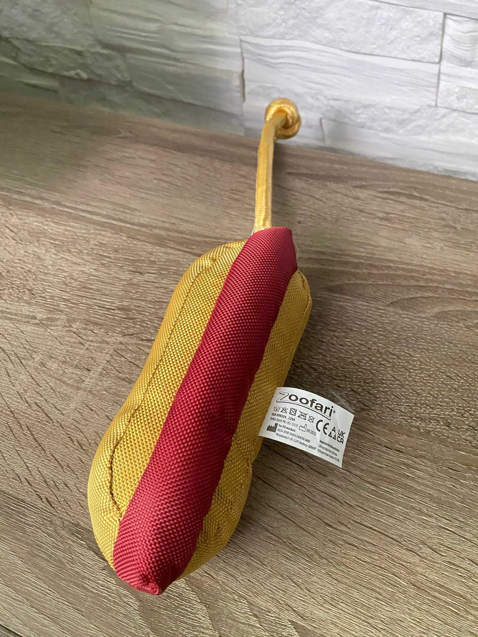 Zabawka dla psa szarpak hot dog duża dentystyczny