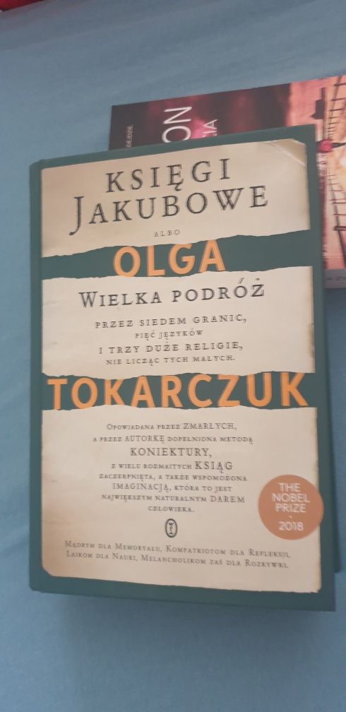 Za darmo,,Martwi za zycia"Olga Tokarczuk,,Ksiegi Jakubowe"40zl.