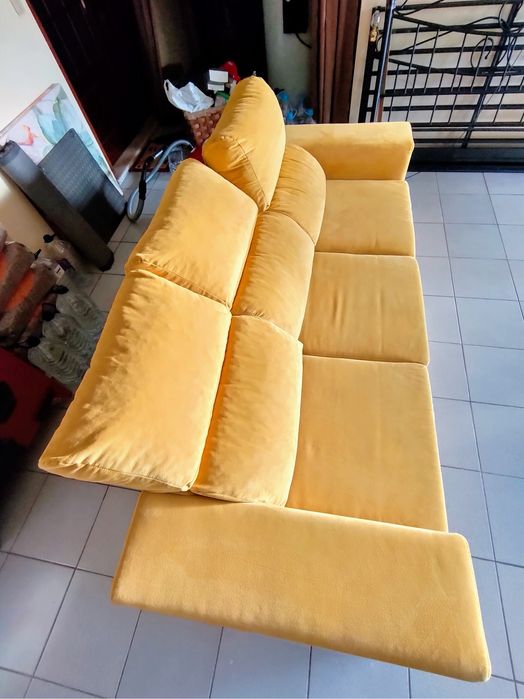 Sofa de 3 lugares com chaise longue amovivel