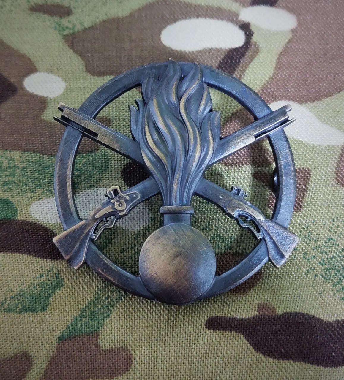 Кокарда піхоти/ Беретний знак механізованих військ металева