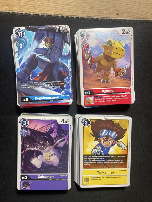 Digimon tcg bt-03 / bt-04 conjunto 270 cartas