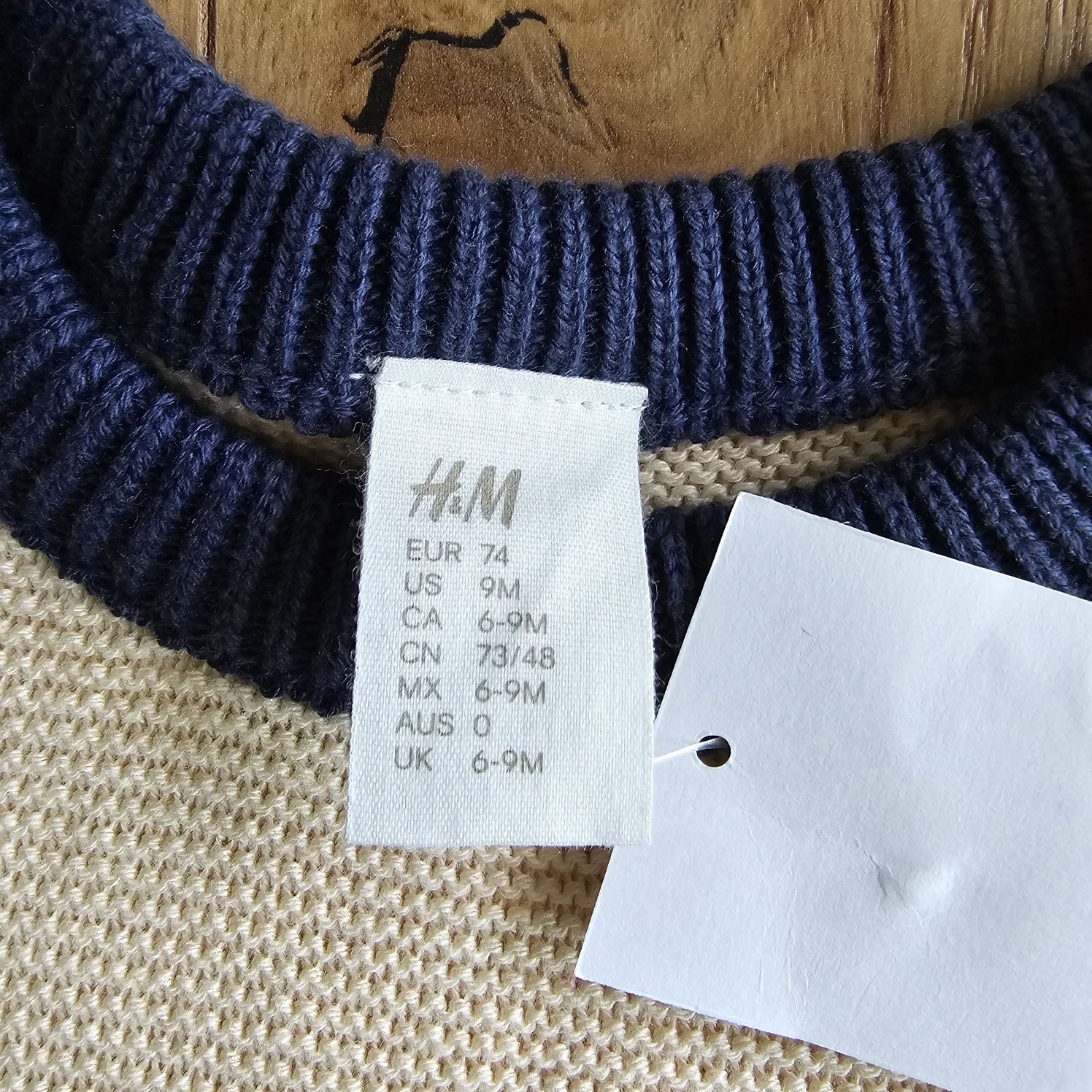 Sweter newbie 74 80 hm długi rękaw