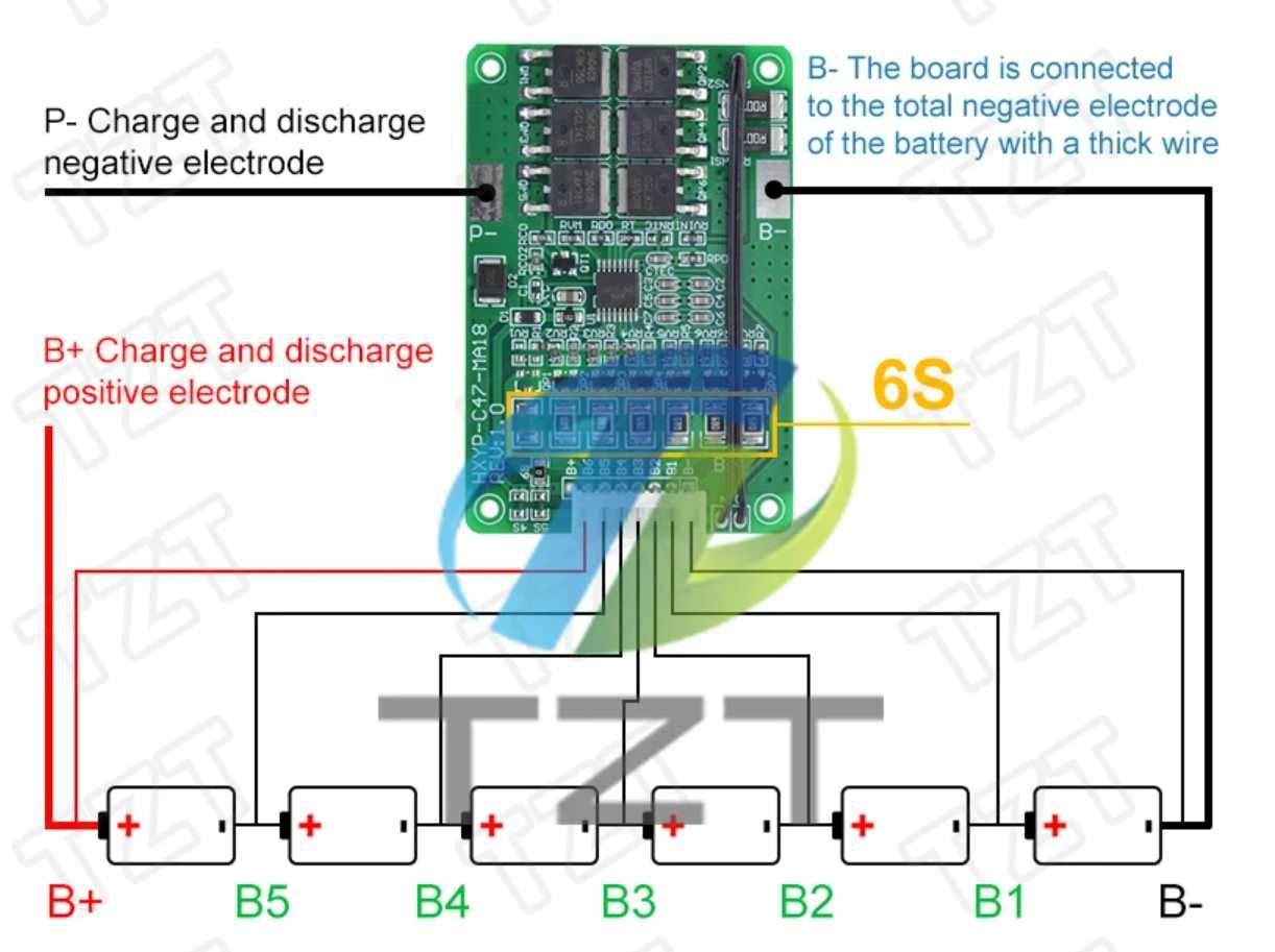 Li-ion BMS БМС 6S HXYP-C47-MA18-6S