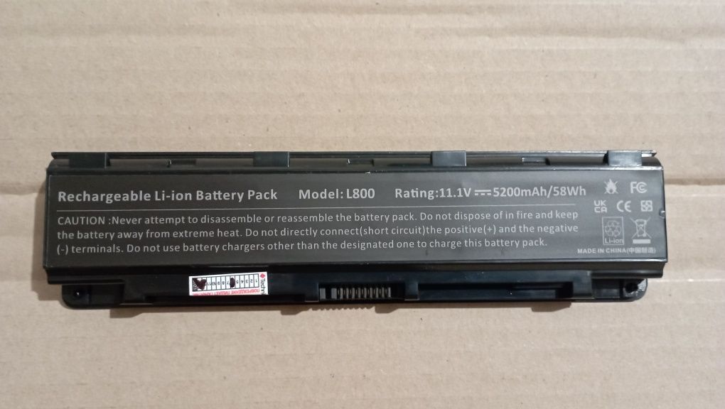Акумулятор для ноутбука TOSHIBA  L800 11.1 V 5200 mAh 58Wh