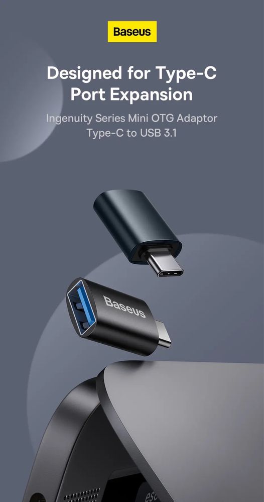 Адаптер Baseus USB 3.1 OTG Type C to USB