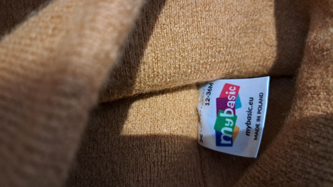 Zestaw czapek+ komin Basic wełna merino