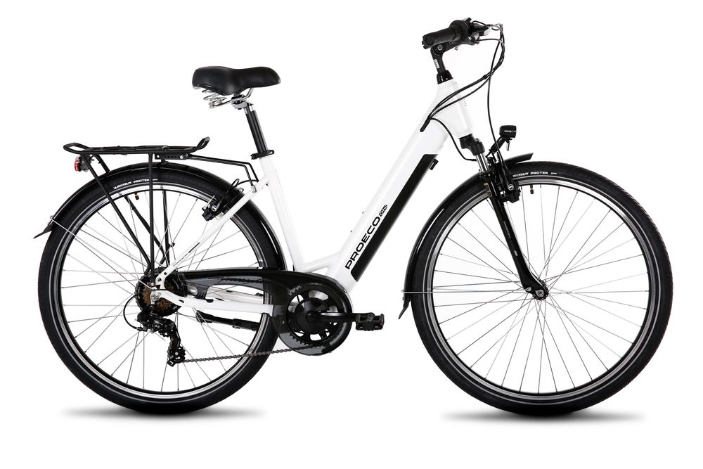 Nowy Rower elektryczny PROECO WAVE AN 1.0 504WH  Biały i czarny