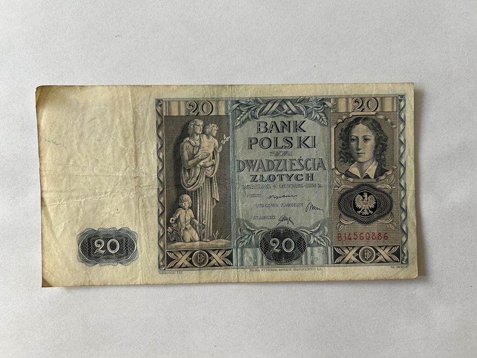 Banknot kolekcjonerski 20zł 1936r.