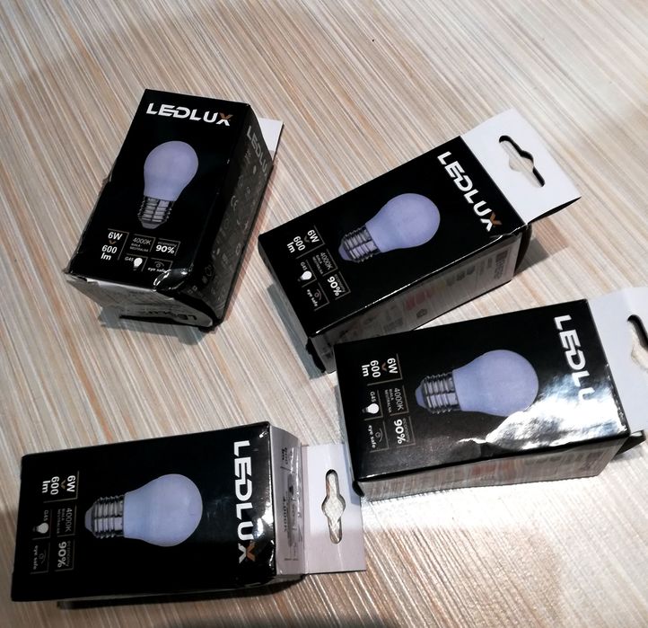 Nowe Żarówki Ledlux Premium Quality G45. 4sztuki