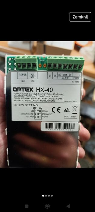 Czujnik ruchu optex HX40 sprawny