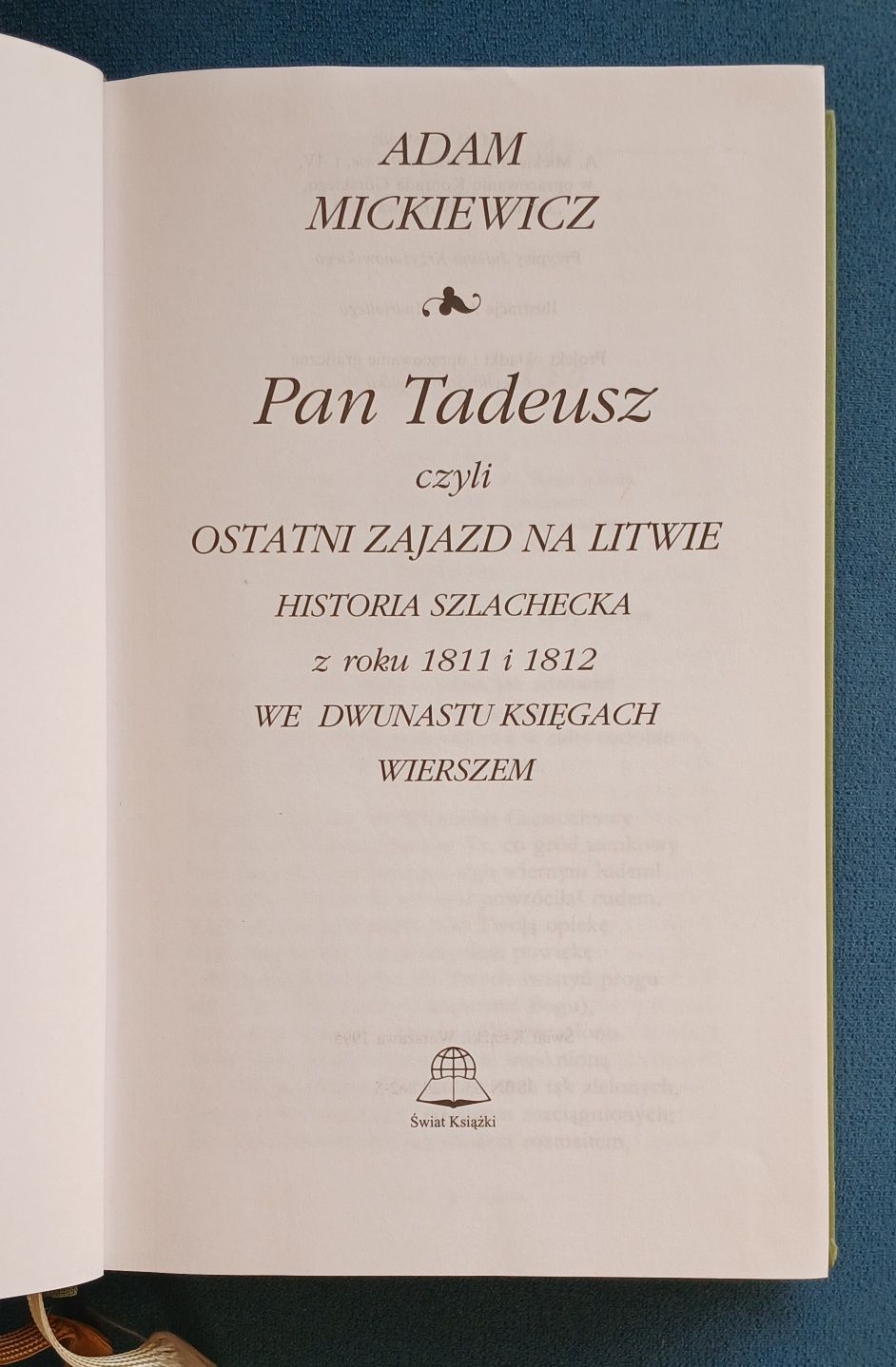Pan Tadeusz - Adam Mickiewicz