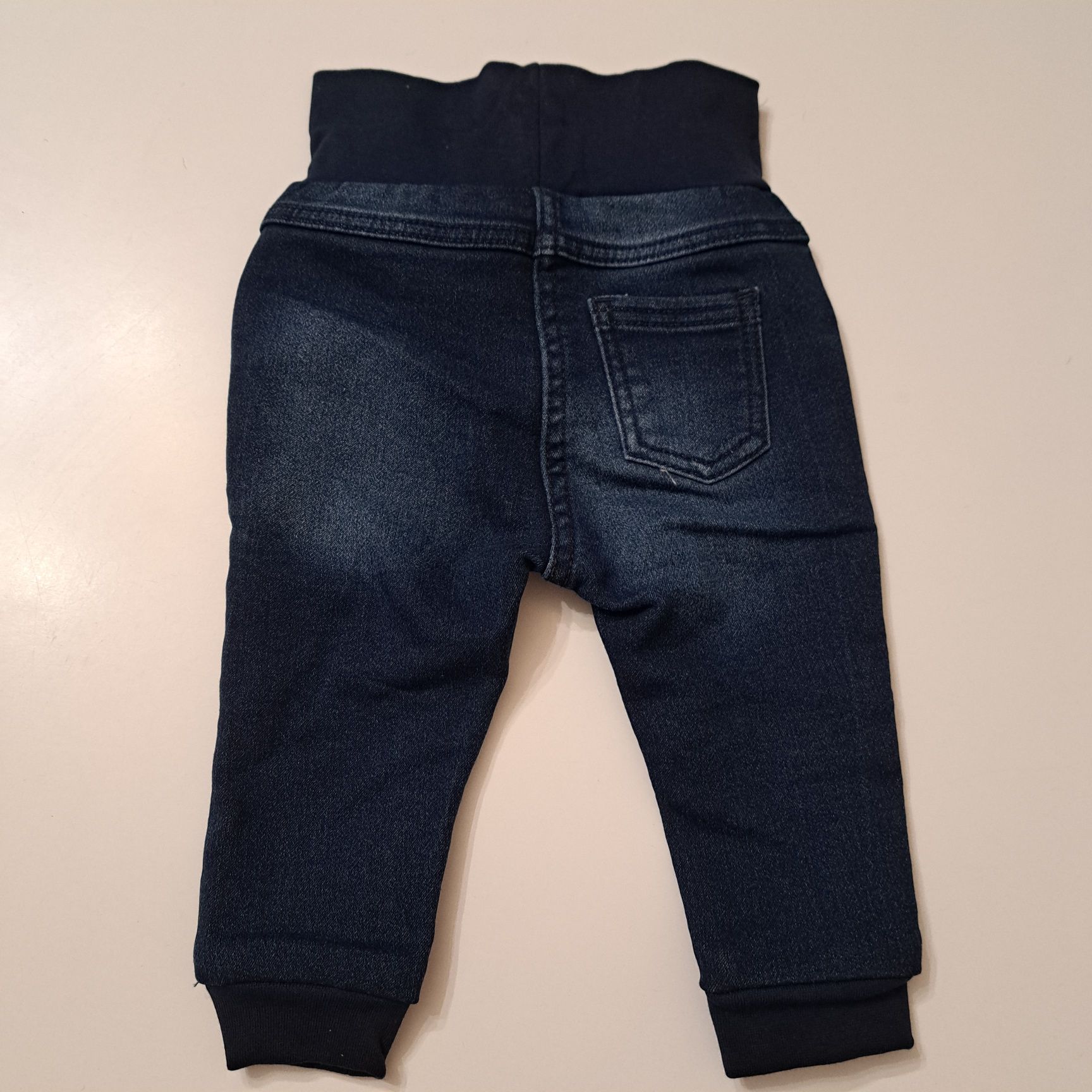 Jeansowe spodnie niemowlęce roz.68 Lupilu