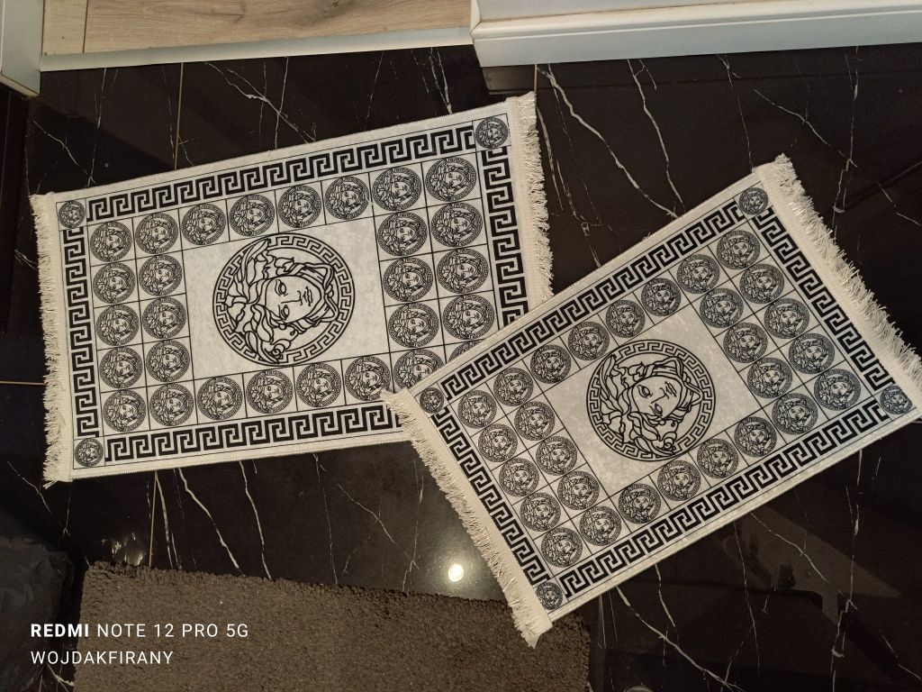 Dywaniki antypoślizgowe z frędzlami grecki wzór LV Versace Chanel