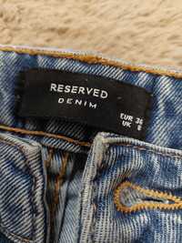 Niebieskie jeansy, dżinsy, spodnie Reserved 36