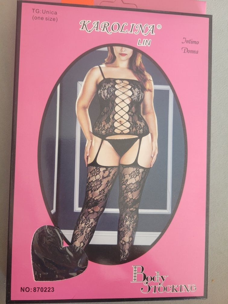Bielizna erotyczna body stocking plus size