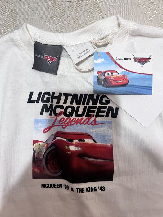 Дитяча футболка Zara з принтом Mcqeen (3 роки, 98 см)