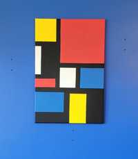 Obraz akrylowy a'la Piet Mondrian 60x40
