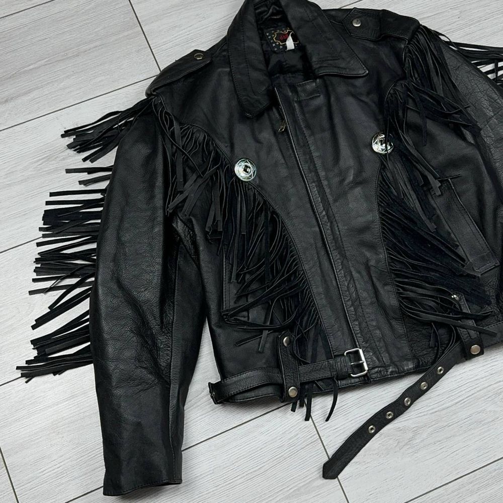 Кожанка Vintage Dollar Leather Cowboy шкірянка косуха мото куртка кожа