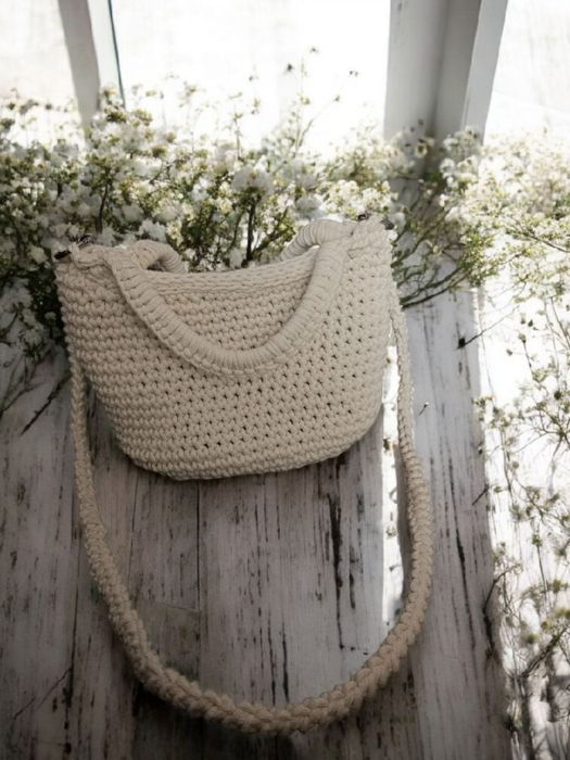 Unikatowa Torebka Koszyk Szydełkowy - Handmade z Podszewką i Zamkiem