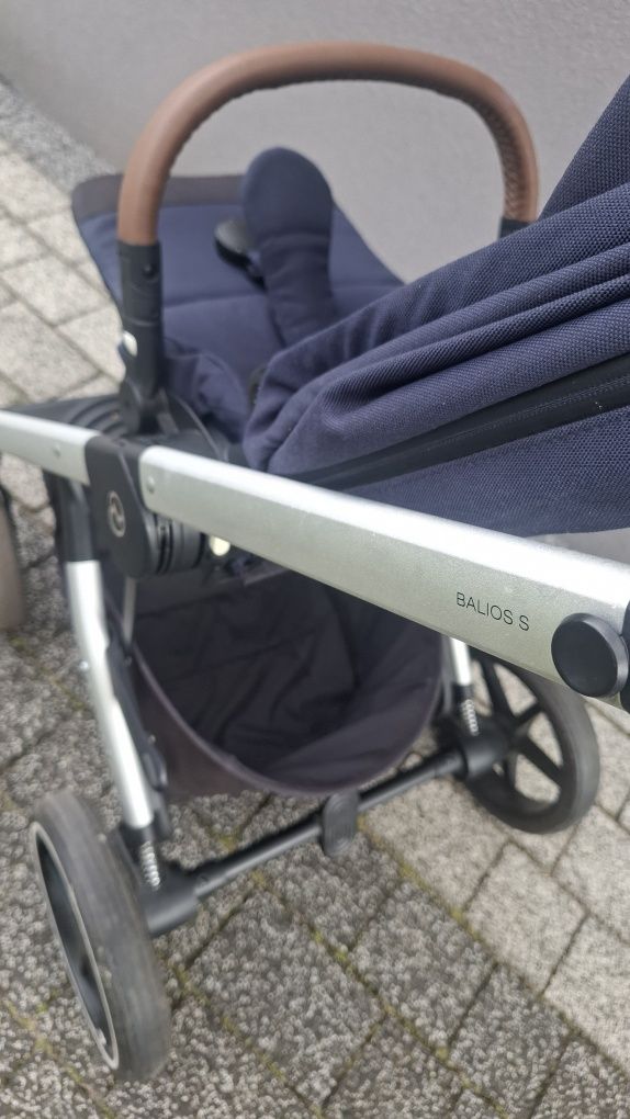 Wózek spacerowy cybex balios s lux na srebrnej ramie